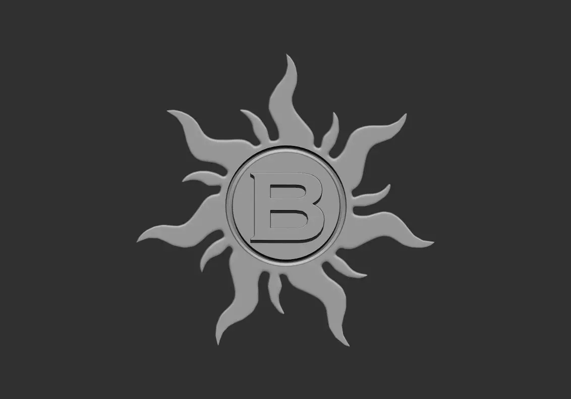 B Word Charm v5 3D Printable Model 3D print model