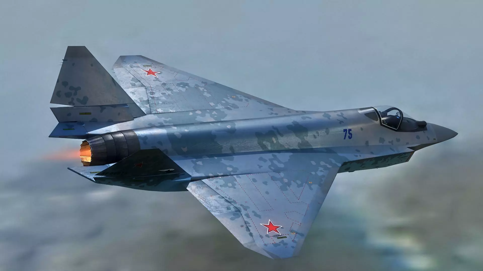 SU 75 Checkmate with cockpit-Rigged-High resolution textures Low-poly 3D model