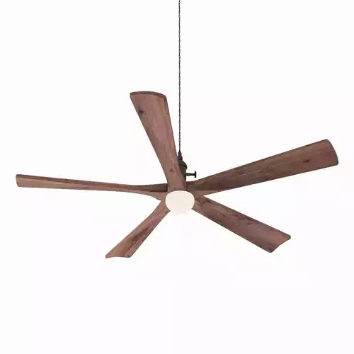 Modern Wooden 5-Blade Ceiling Fan with Light