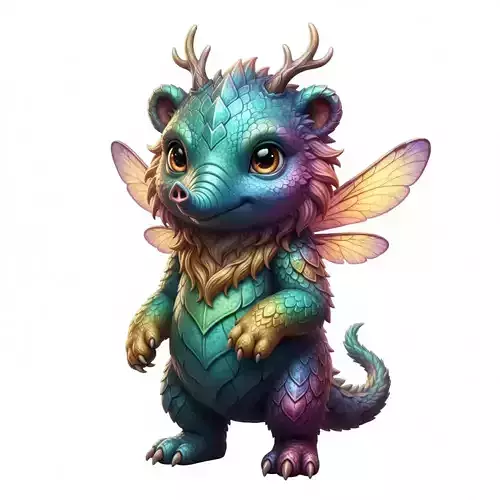 Cute Hybrid Fantasy Creature 3D
