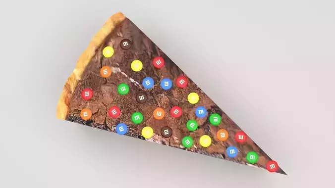Brownie Pie With Candies 3D model 3