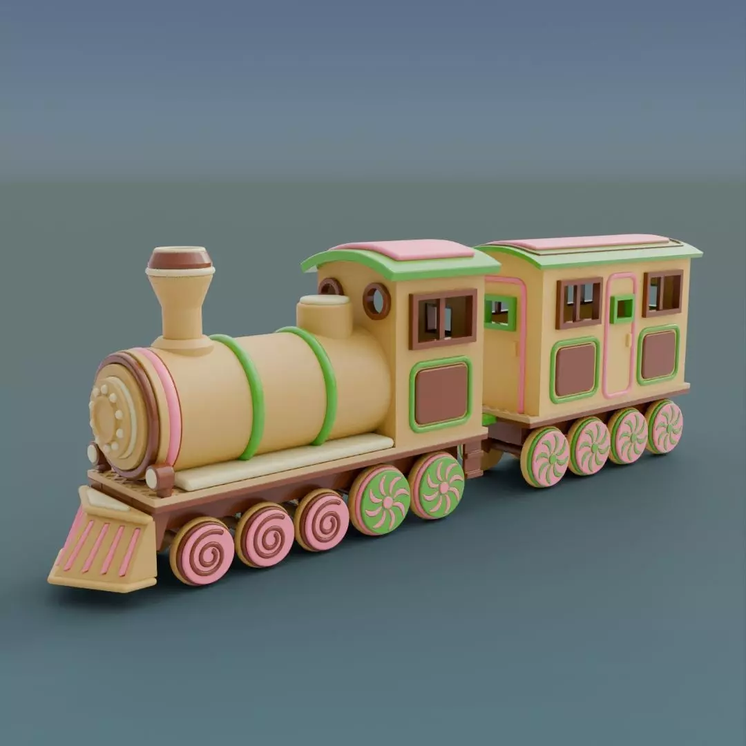 Gingerbread Train 3D Printing 3D print model