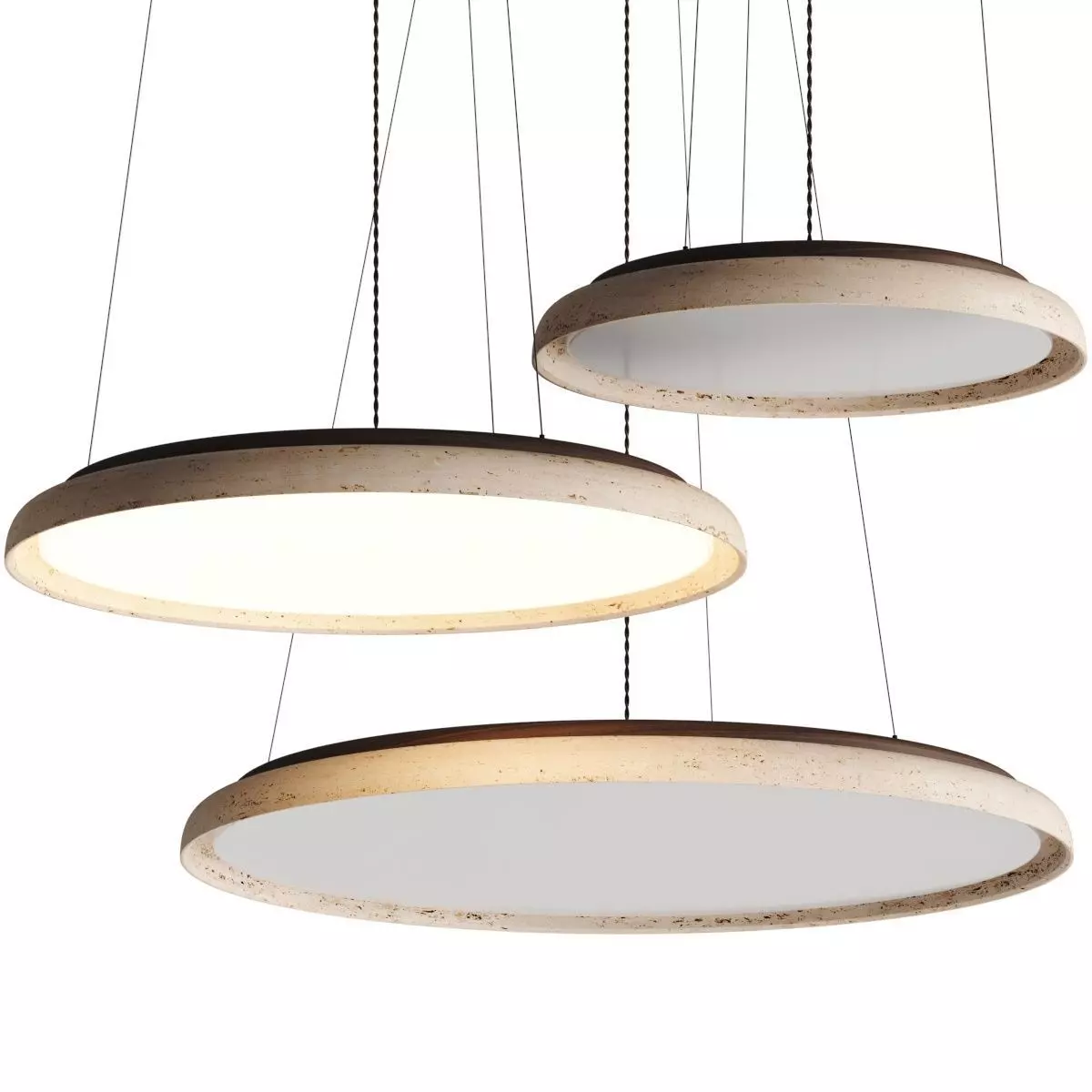 Docos Piedra Travertine Pendant Lamp 3D model