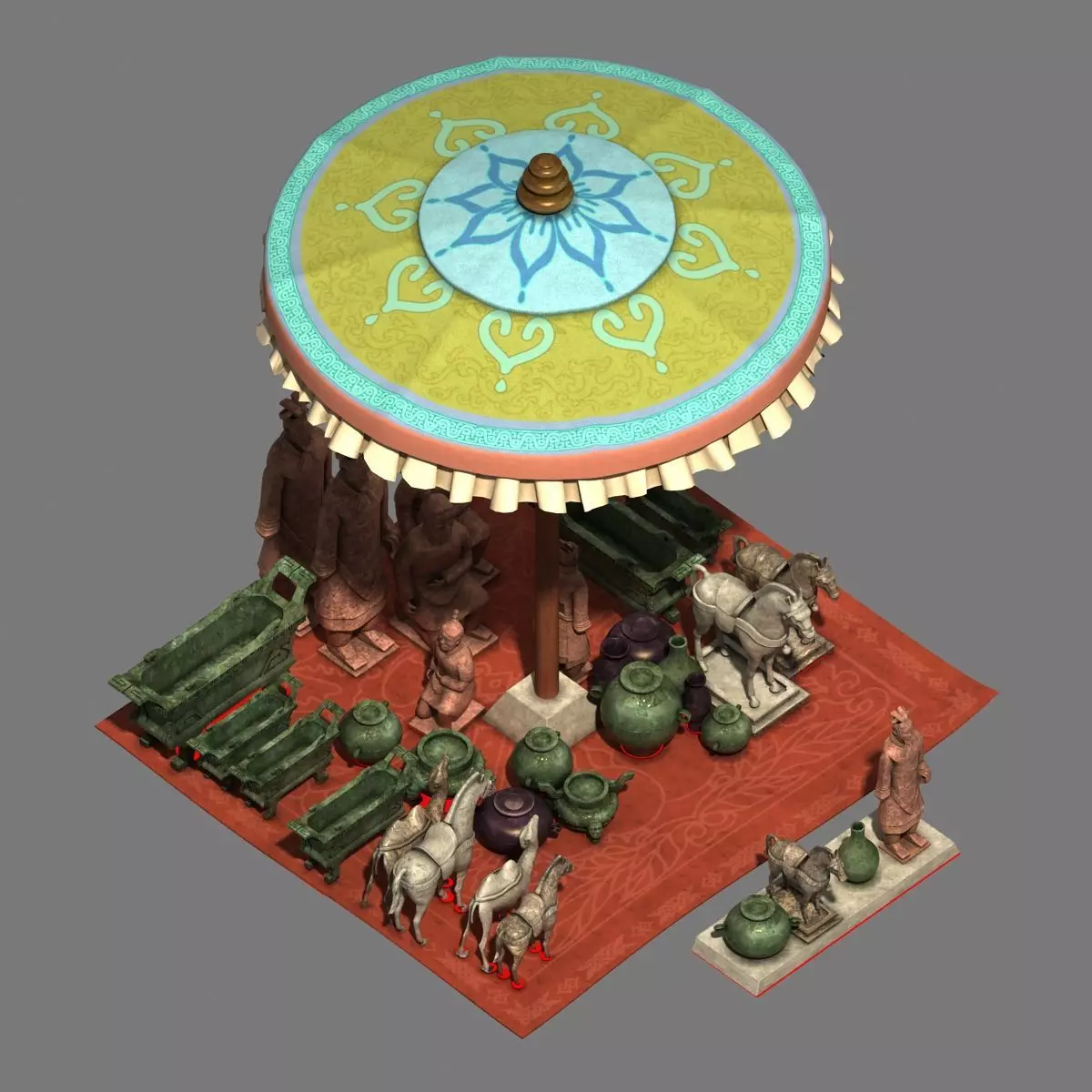 Accessories - Earthenware Pottery - Ceramic Stand 036 3D model