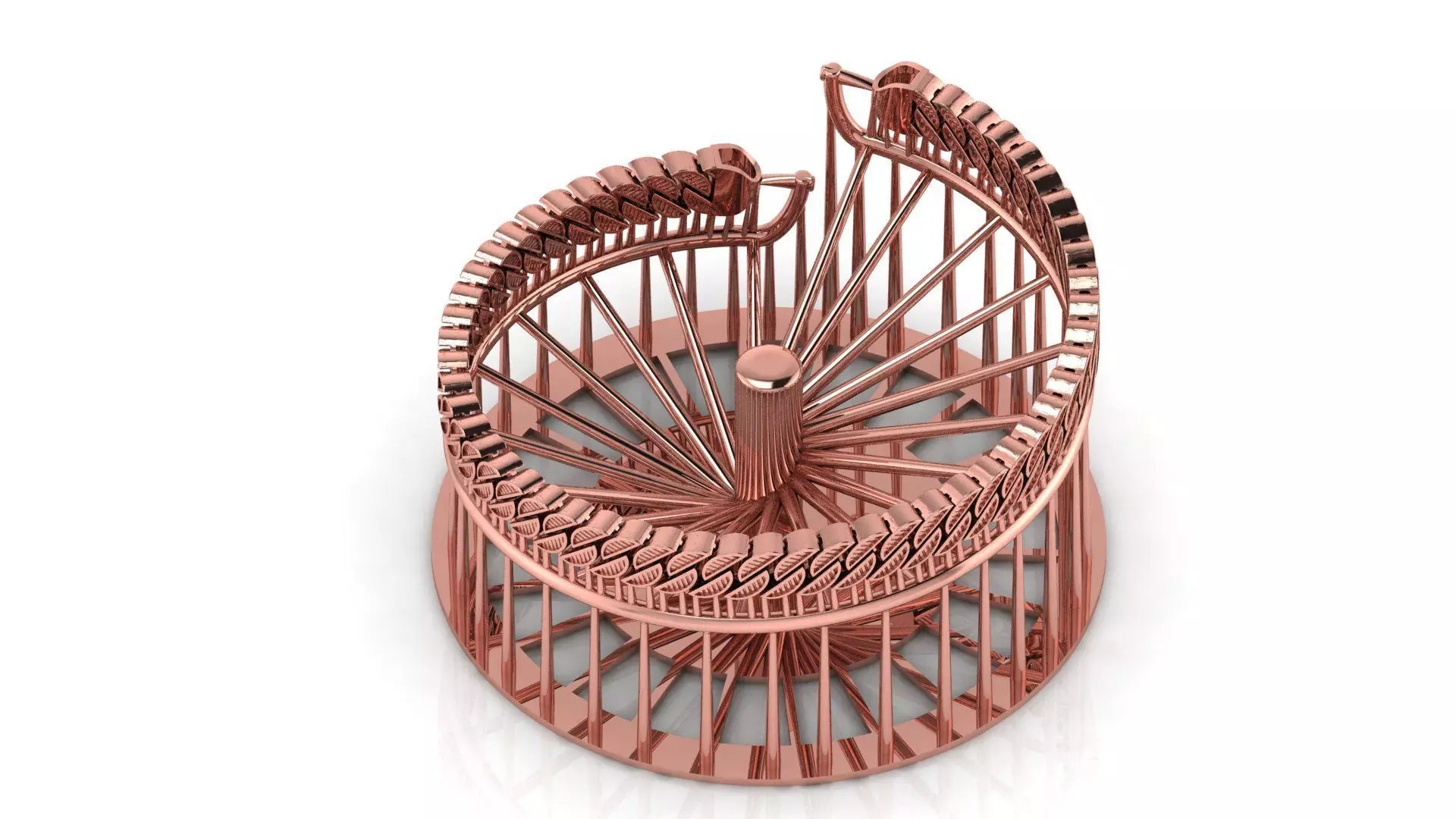 8MM TEXTURE SPIRAL MIAMI CUBAN LINK EASY TO CAST 3D print model