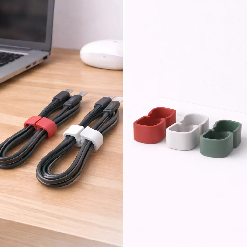 SnapClips Cable OrganizersReusable Wire Clips STL 3D print model