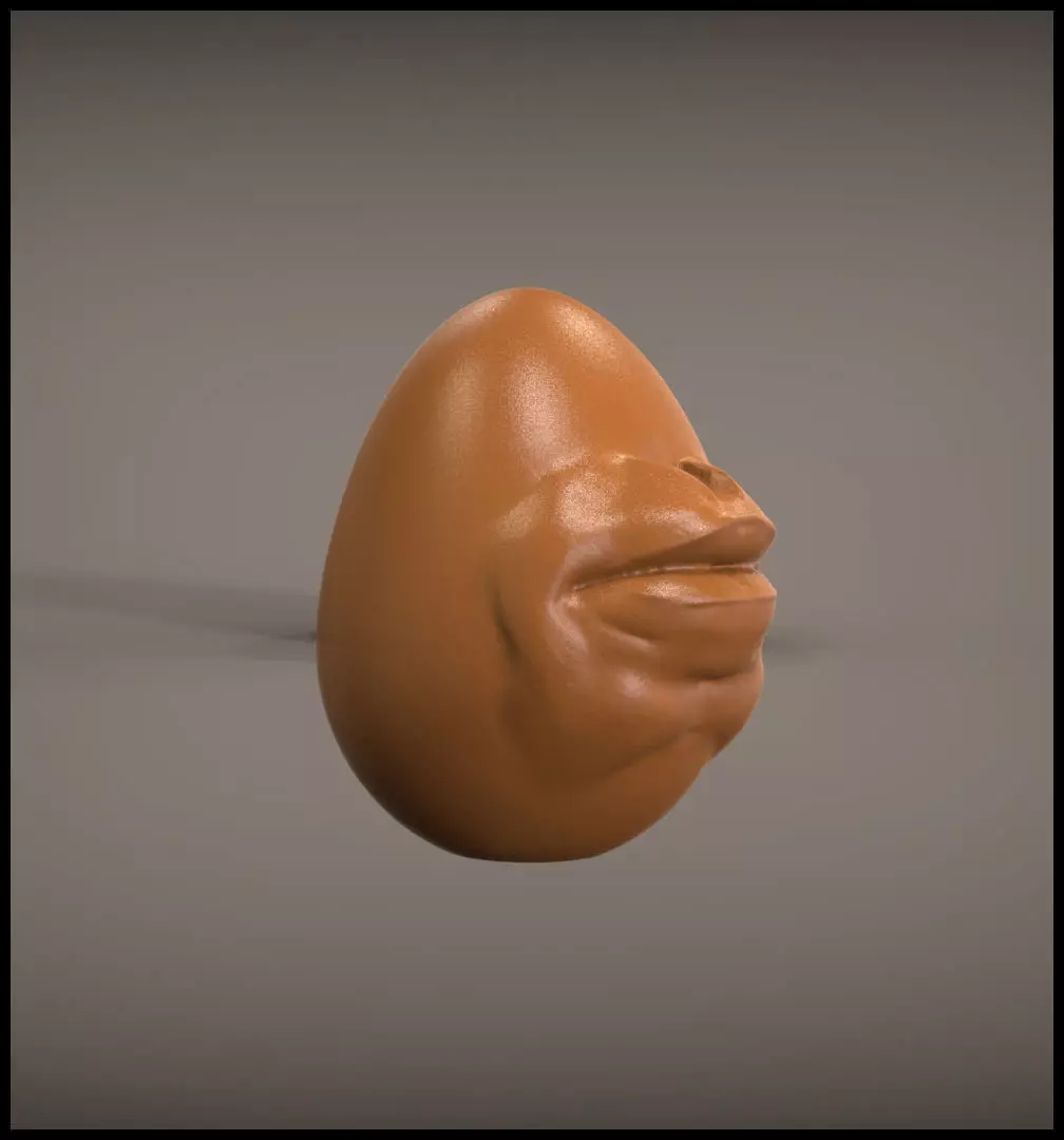 Lips Egg 3D print model_0