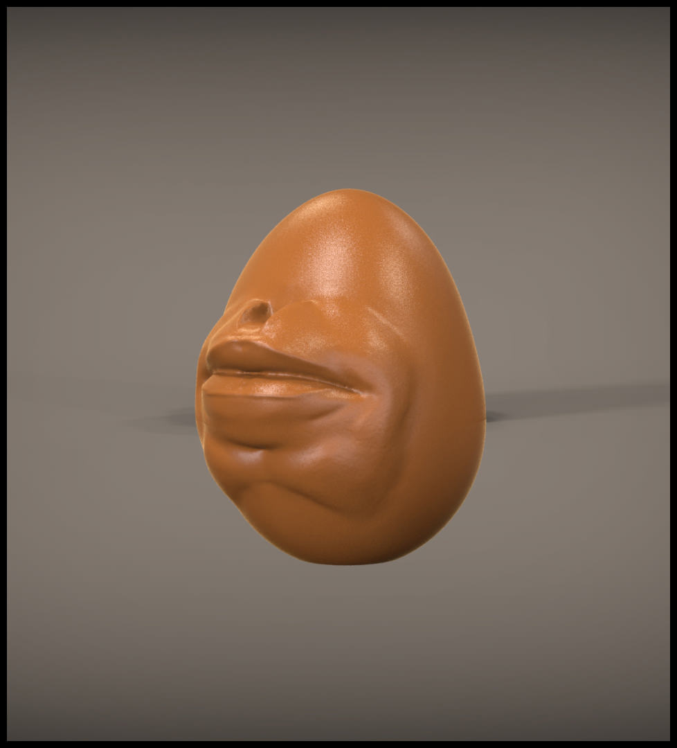 Lips Egg 3D print model_1