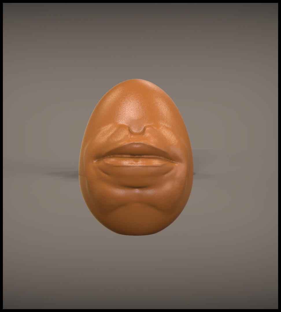 Lips Egg 3D print model_2