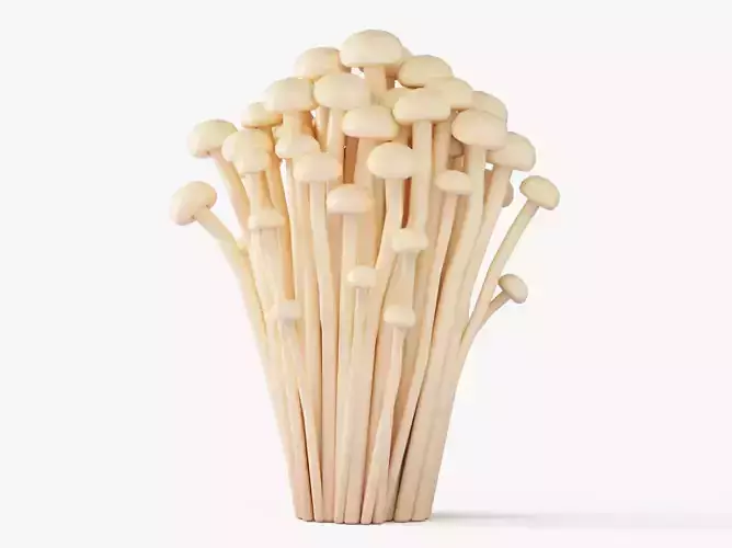 Cartoon Enoki Mushrooms