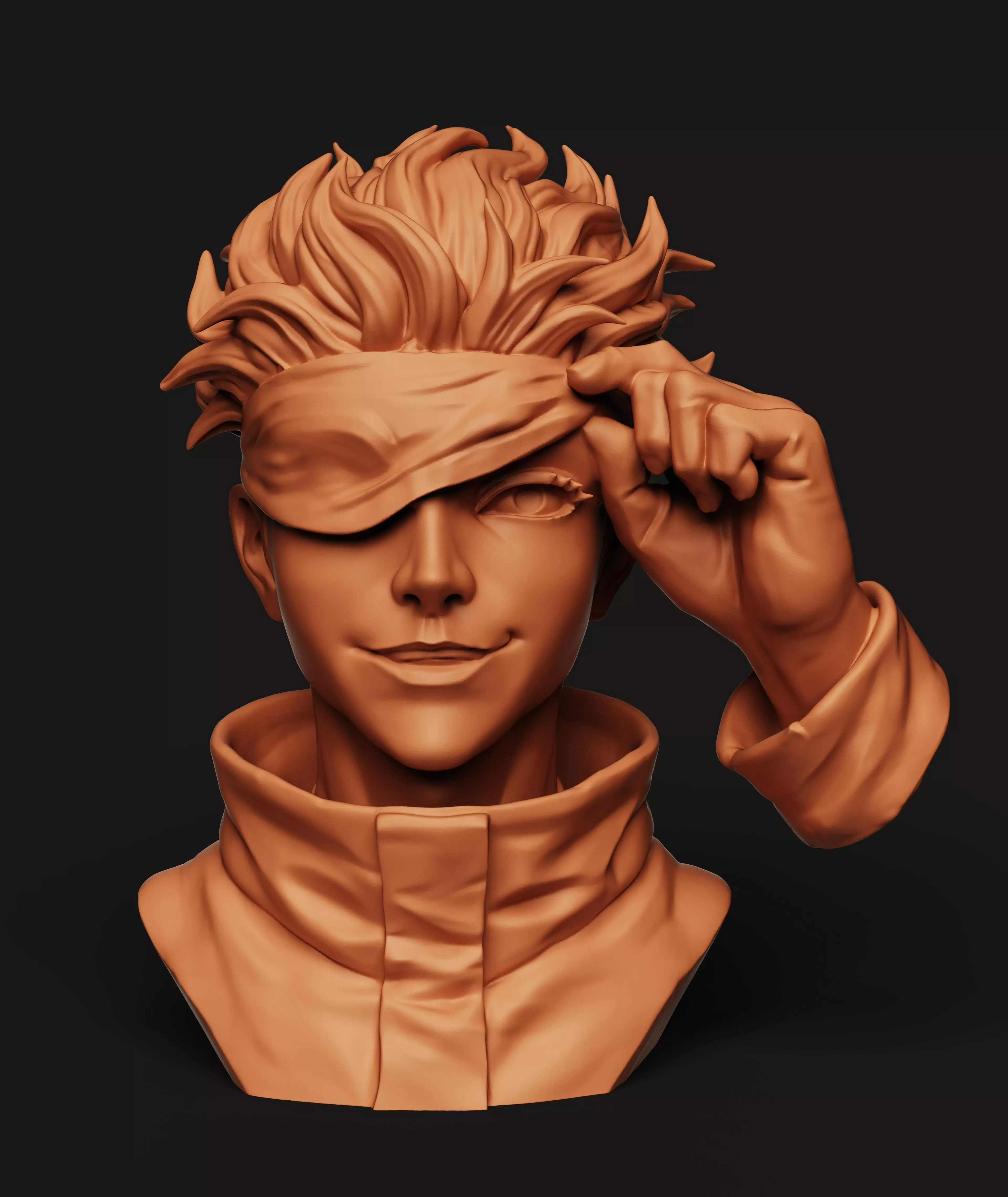 Satoru Gojo Anime Bust Jujutsu Kaisen Fan Art Free 3D print model