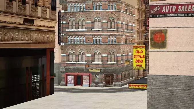 New York Modern City Town 3D Model Low-poly 3D model 6