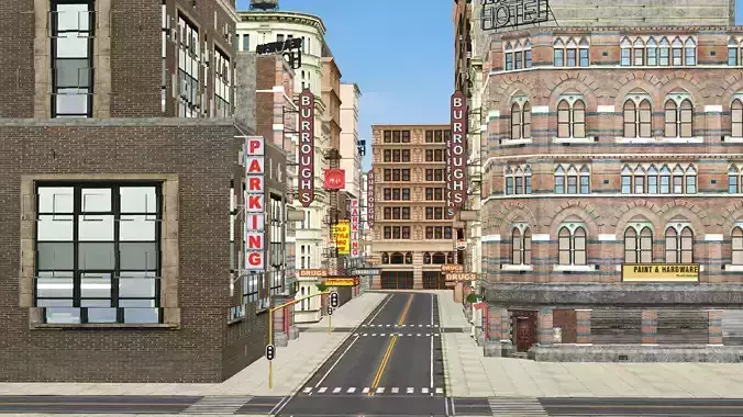 New York Modern City Town 3D Model Low-poly 3D model 5