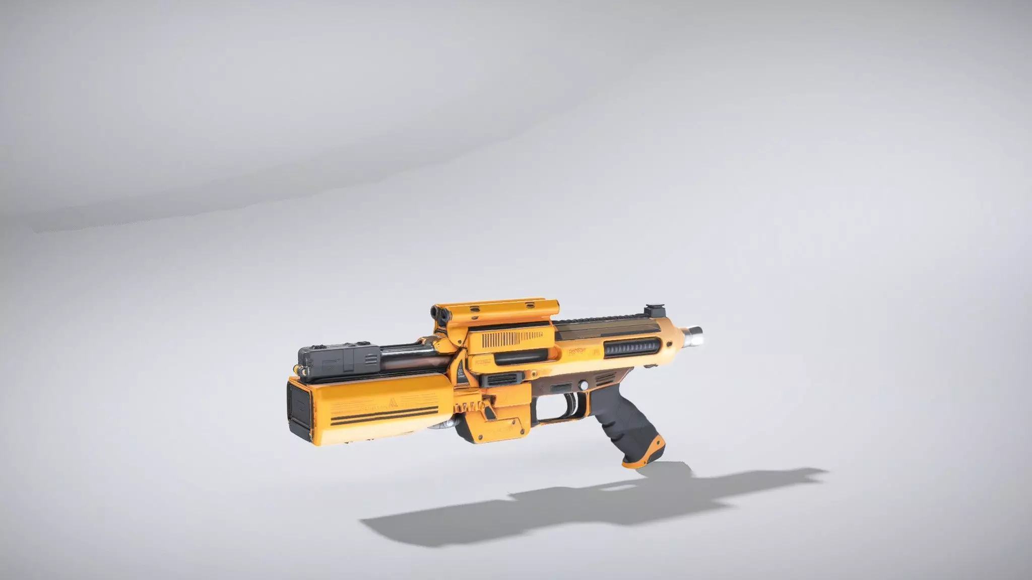 Portable Railgun with Ceramic Insulators Low-poly 3D model