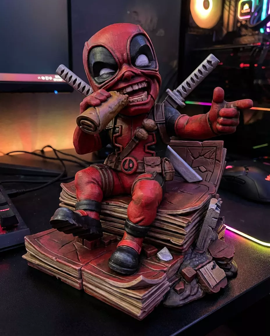 Chibi Deadpool 3D Figure - Books Comic Statue - High Detail Free 3D print model