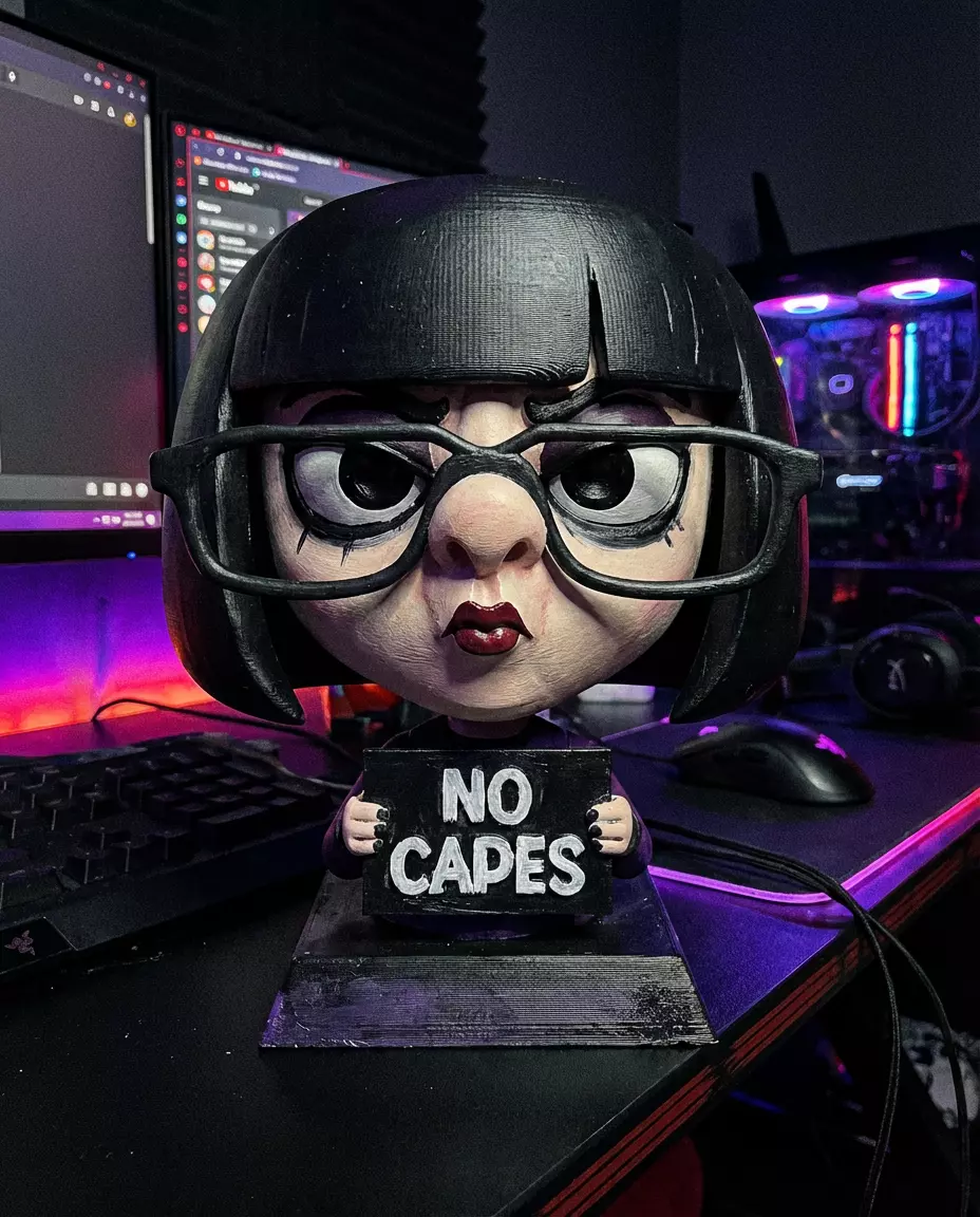 Edna Mode 3D Bust - The Incredibles No Capes Fan Art Free 3D print model