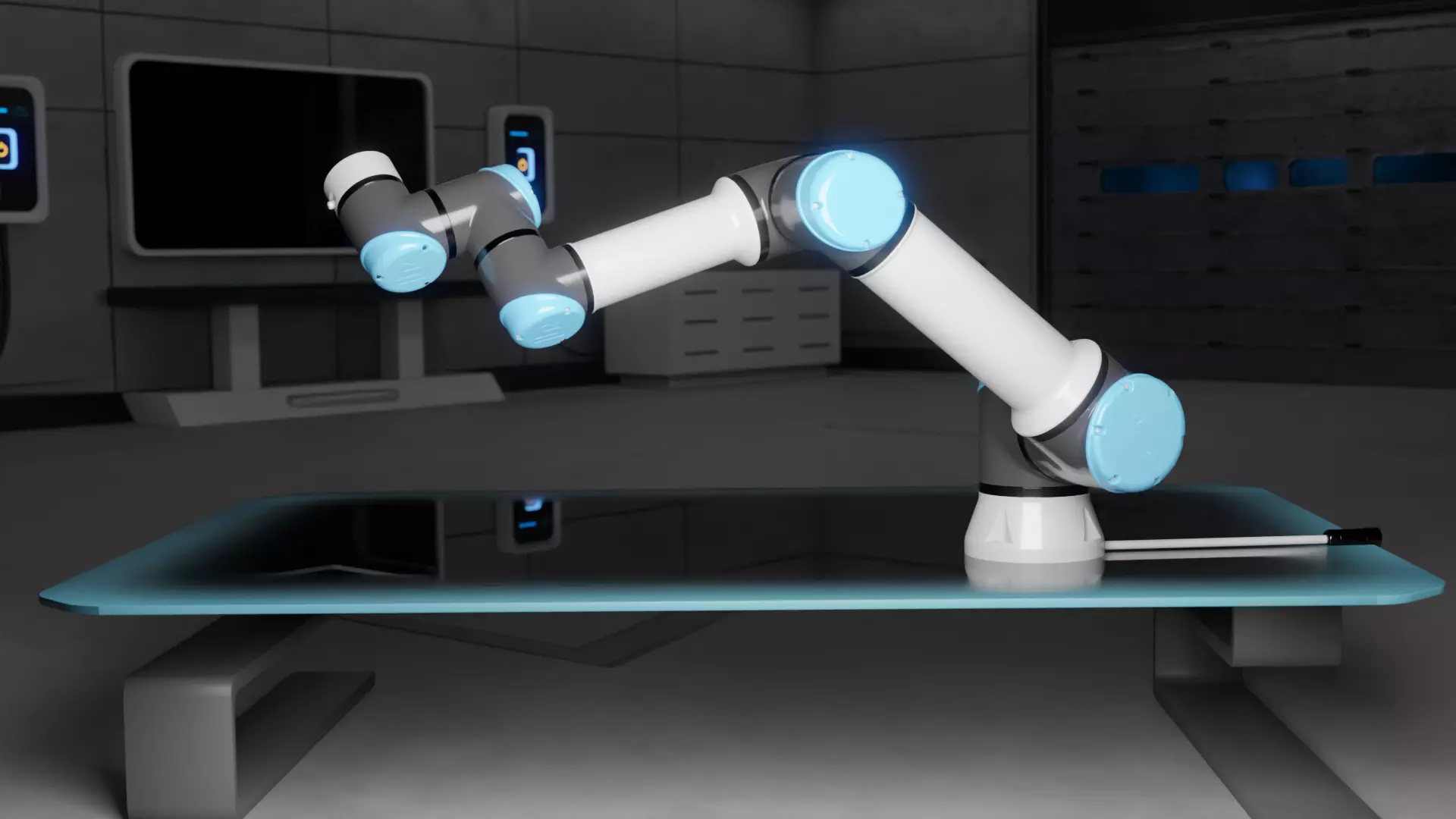 Industrial Robot Arm Included Rigged and Textured 3D print model