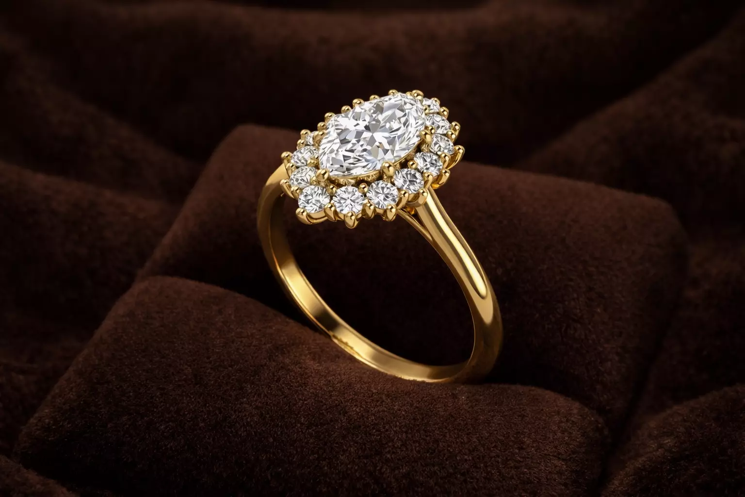 Marquise Halo Cocktail Engagement Ring 3D Printable Model TJ178 3D print model