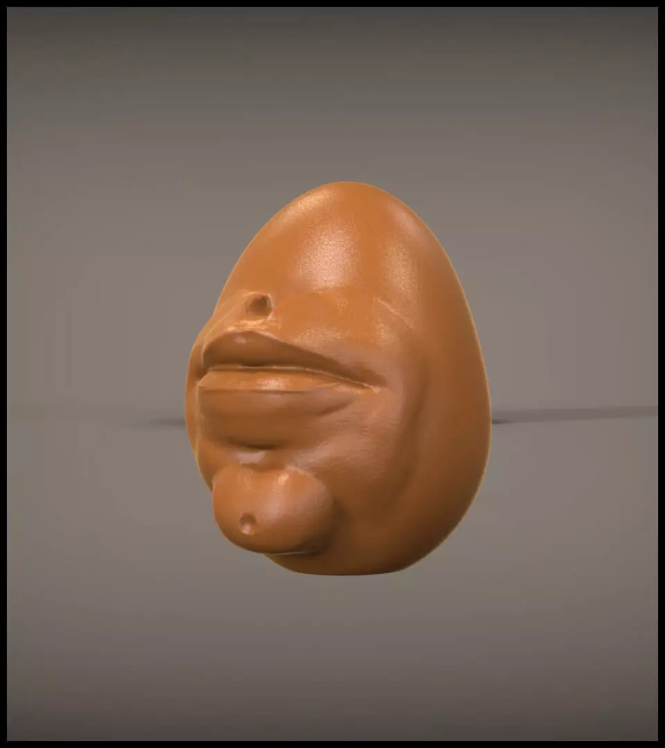 Face Egg 3D print model_0