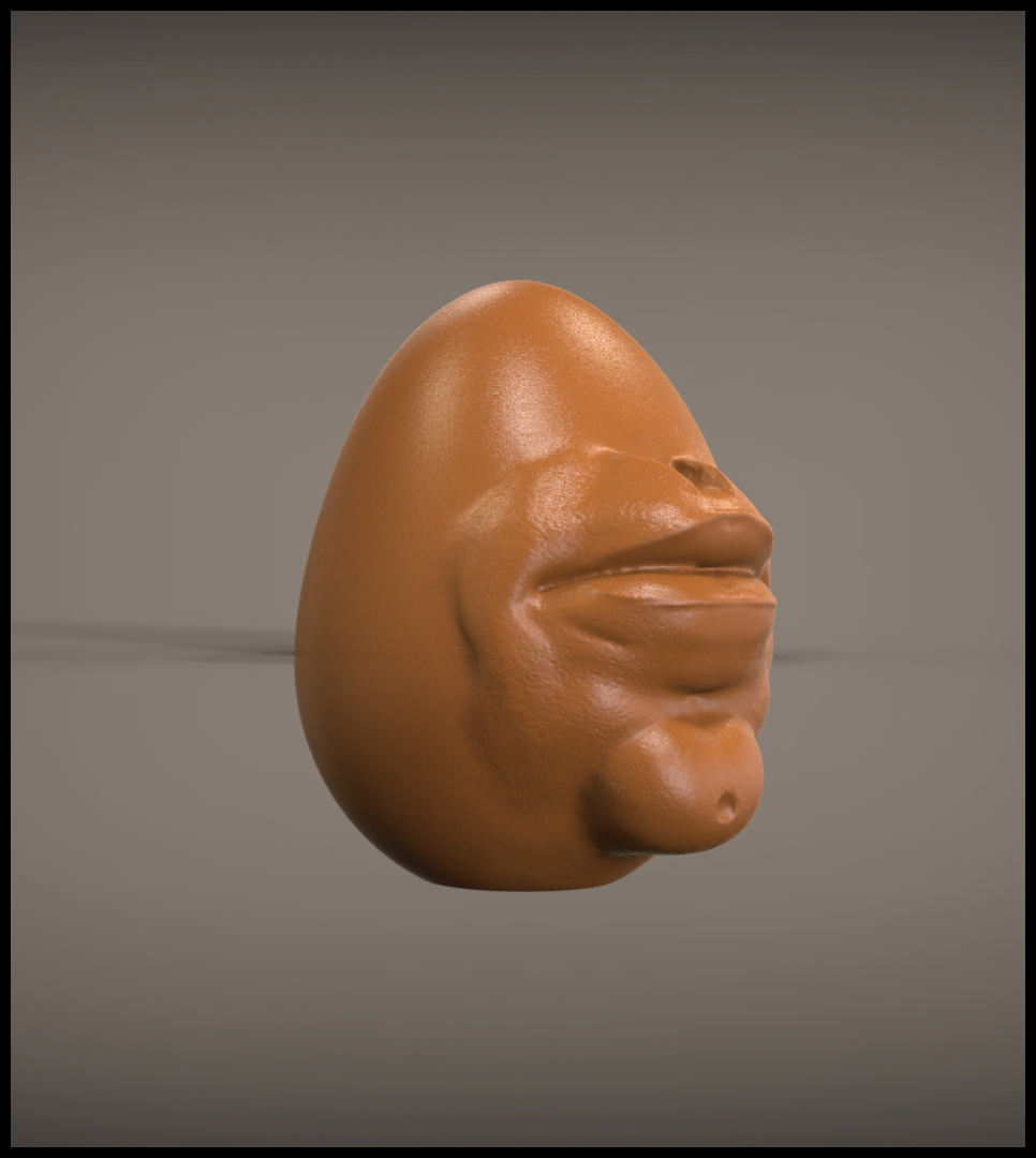 Face Egg 3D print model_1