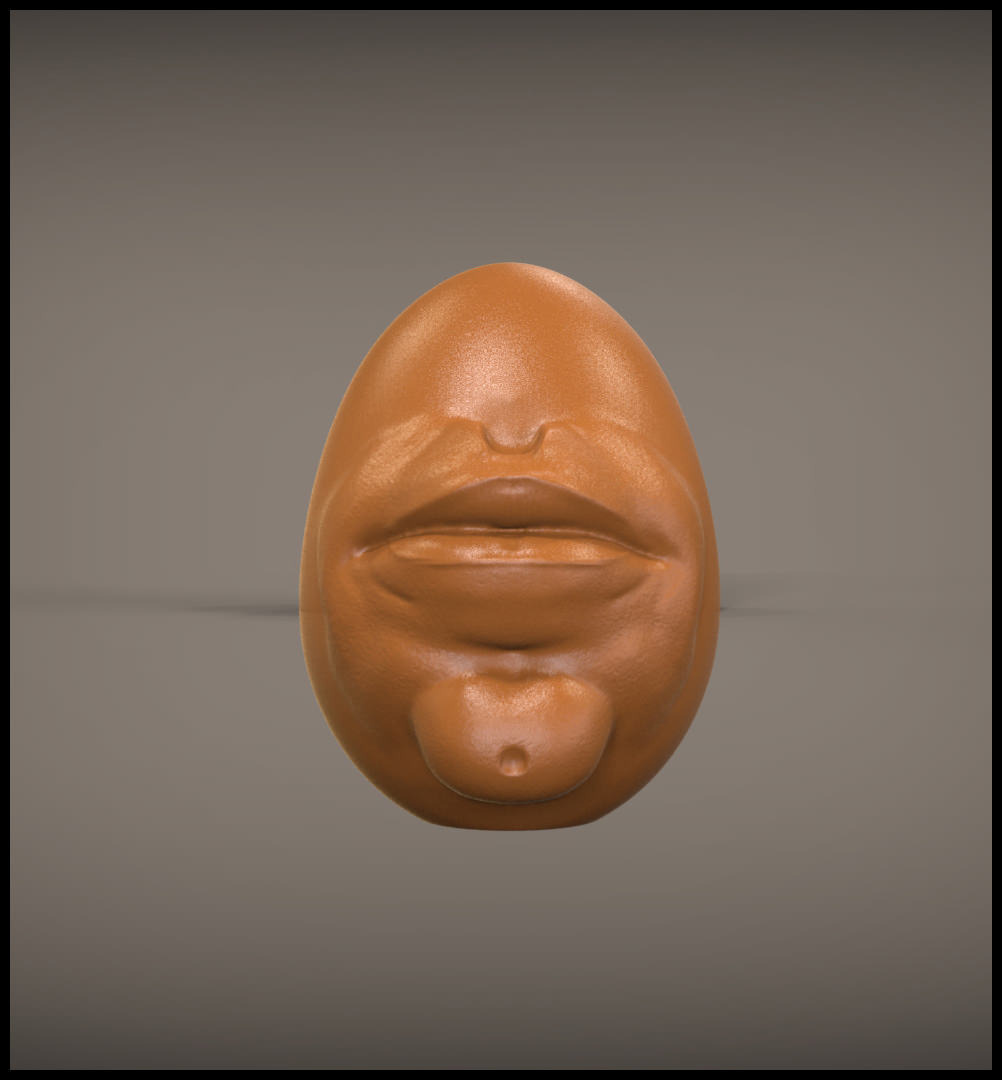 Face Egg 3D print model_2