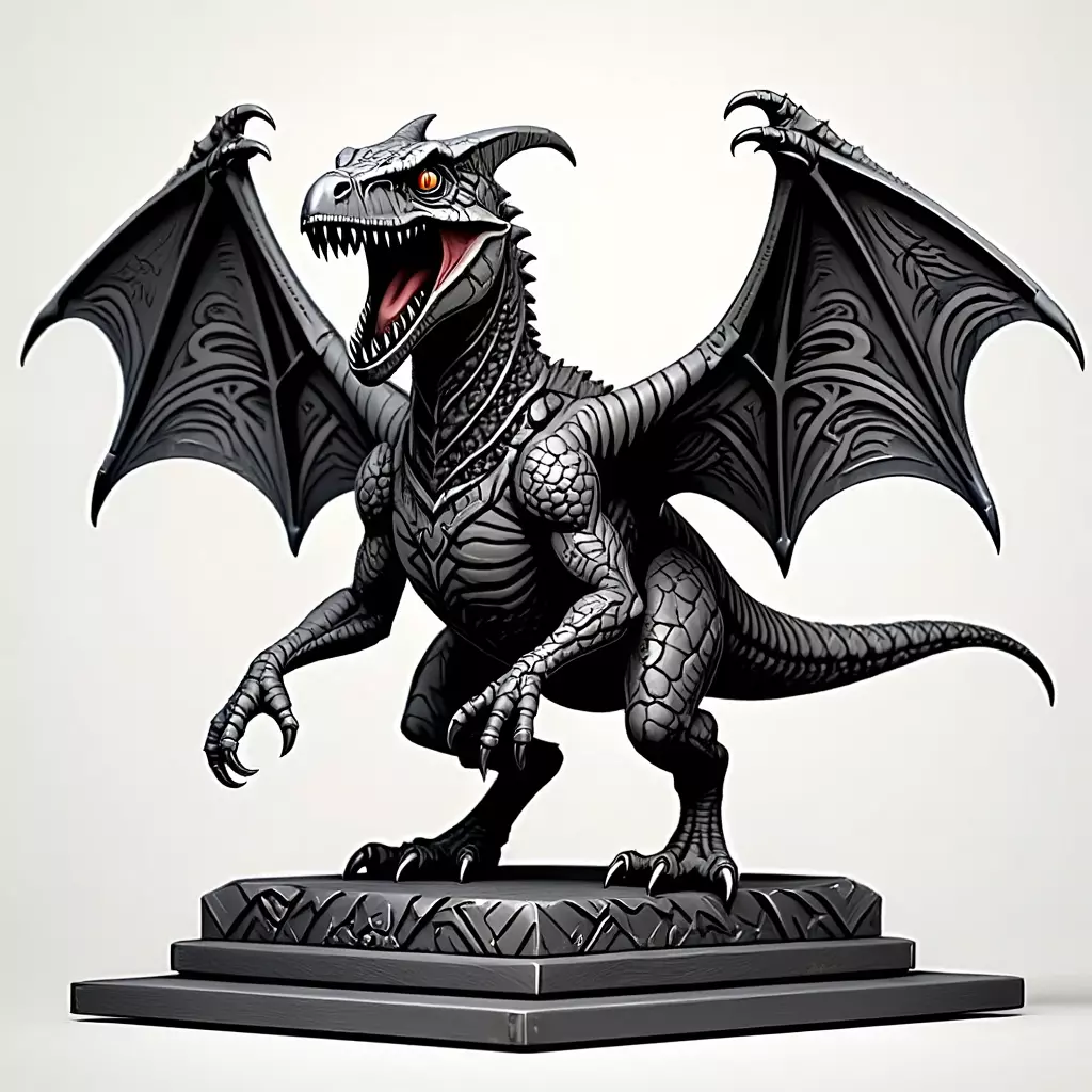3442 Menacing Fairytale Dragon magic STL 3D print model