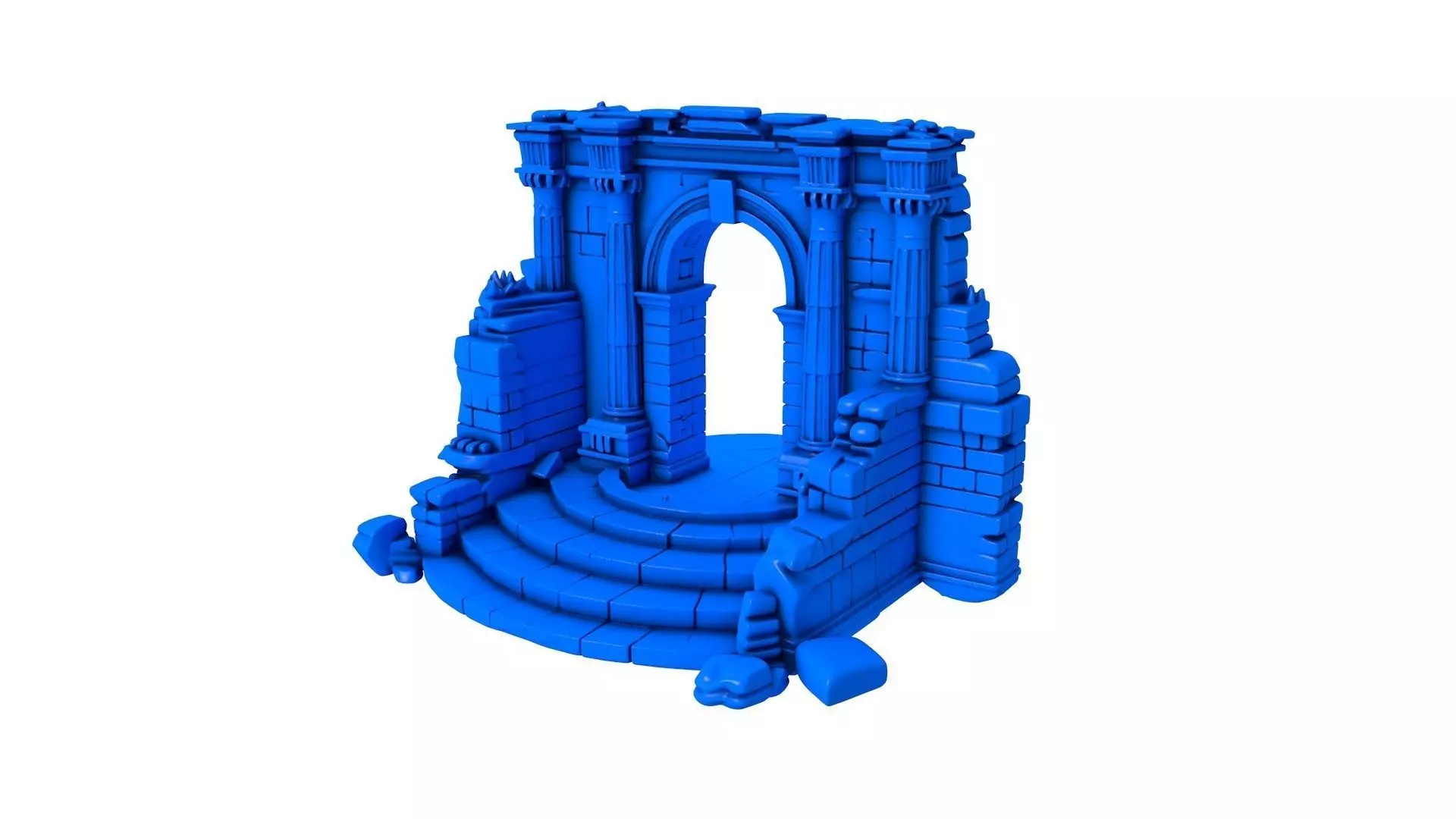Gothic Ruins - ruined buildings 3D print model
