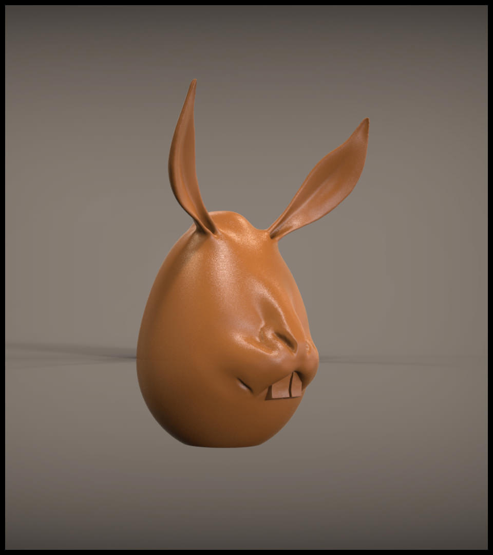 Bunny Egg 3D print model_1