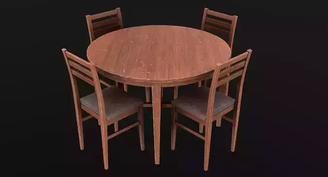 Round table game ready free VR / AR / low-poly 3D model | CGTrader