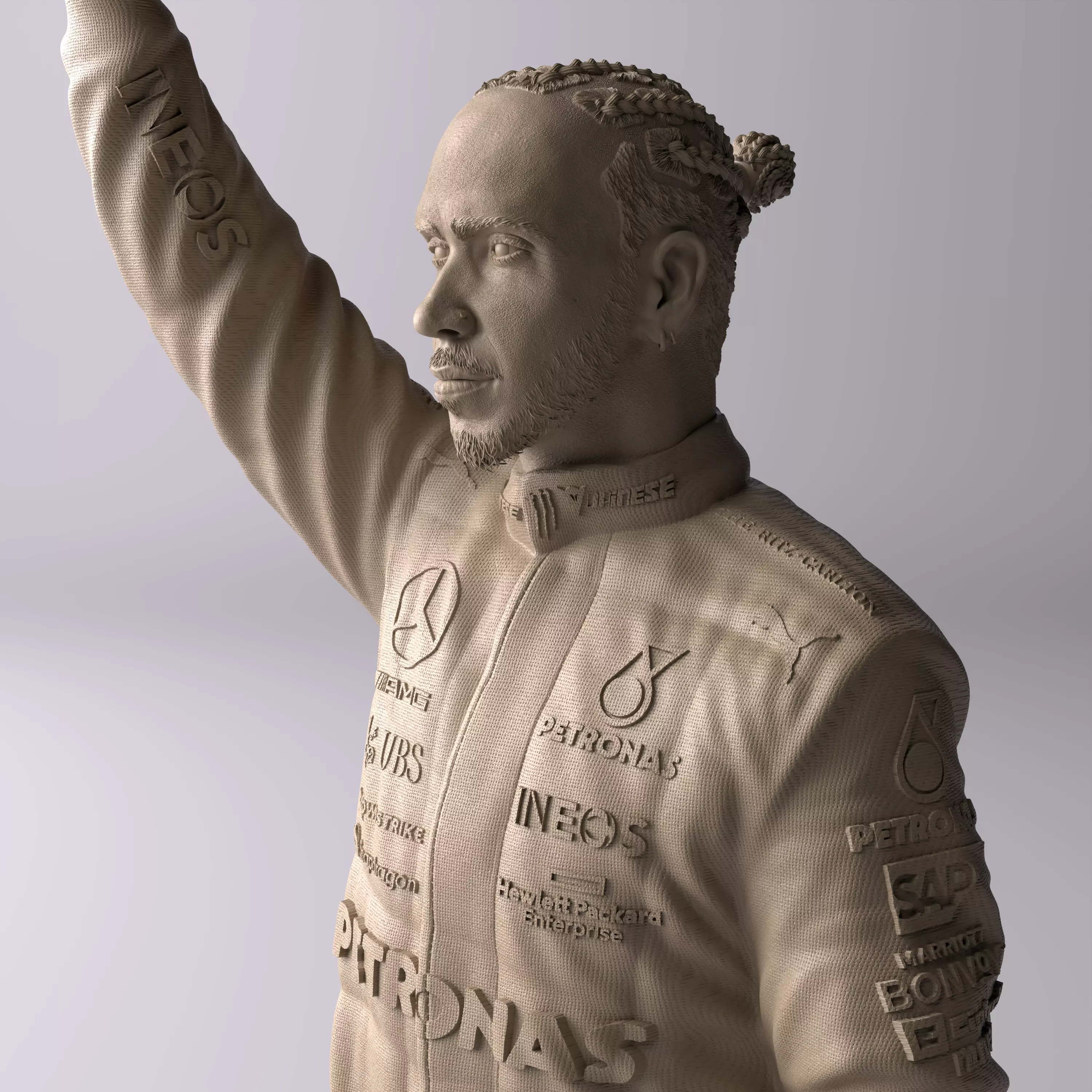Lewis Hamilton Premium Statue Collectible Figure 3D print model
