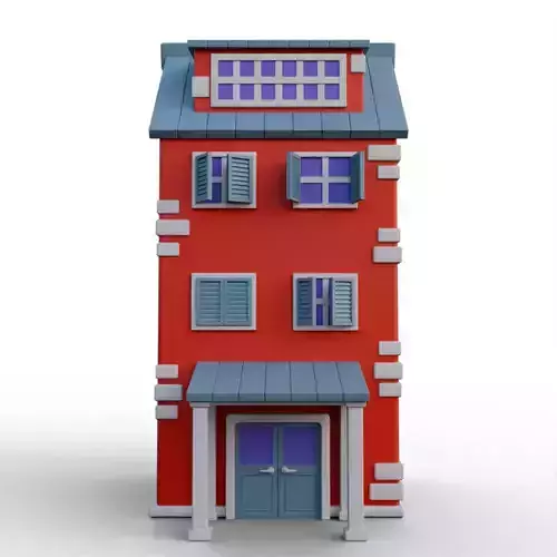 Stylized Floating Island House 05