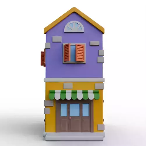 Stylized Floating Island House 07