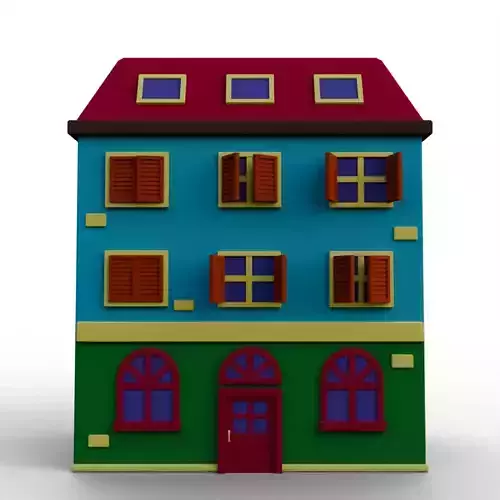 Stylized Floating Island House 09