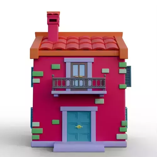 Stylized Floating Island House 10