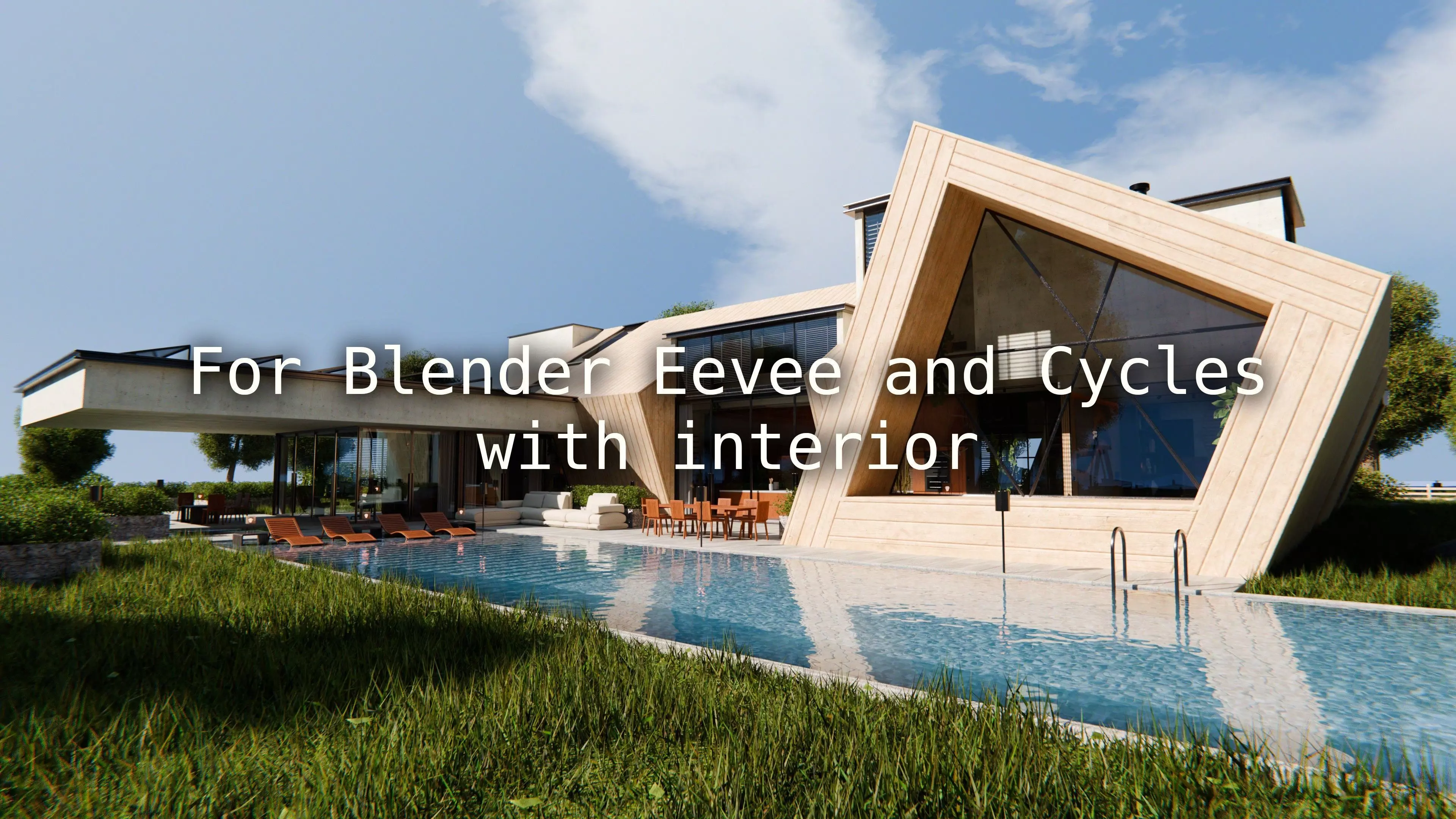2026 Modern Modular House 12 for Blender Eevee and Cycles 3D model