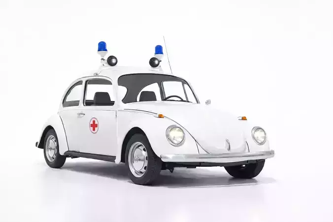 Vintage Volkswagen Beetle Ambulance Classic Compact Emergency 