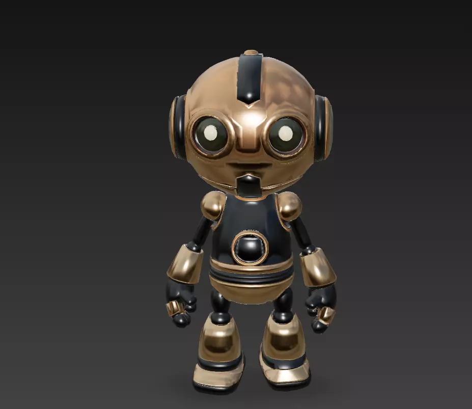 Stylized Cute Robot Character 3D print model