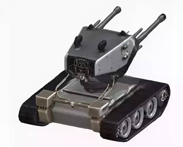 Sci-Fi Stylized Mobile Artillery Tank