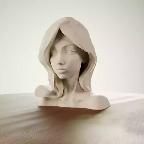 Marble Decorative Woman Sculpture