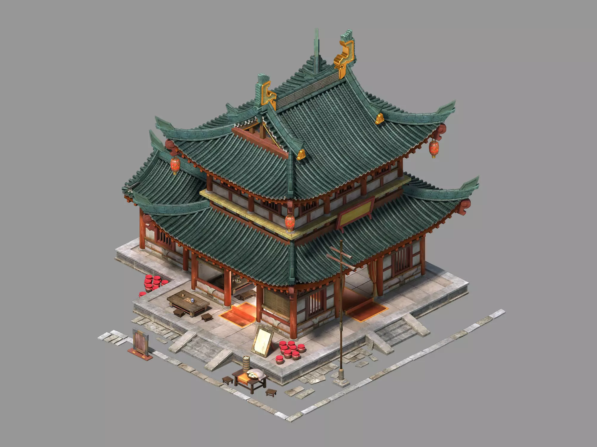Peach Blossom Island - Inn 32 3D model
