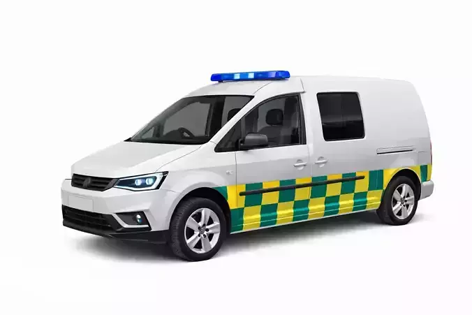 Mini Animal Ambulance 3D Model Compact Veterinary Rescue Vehicle