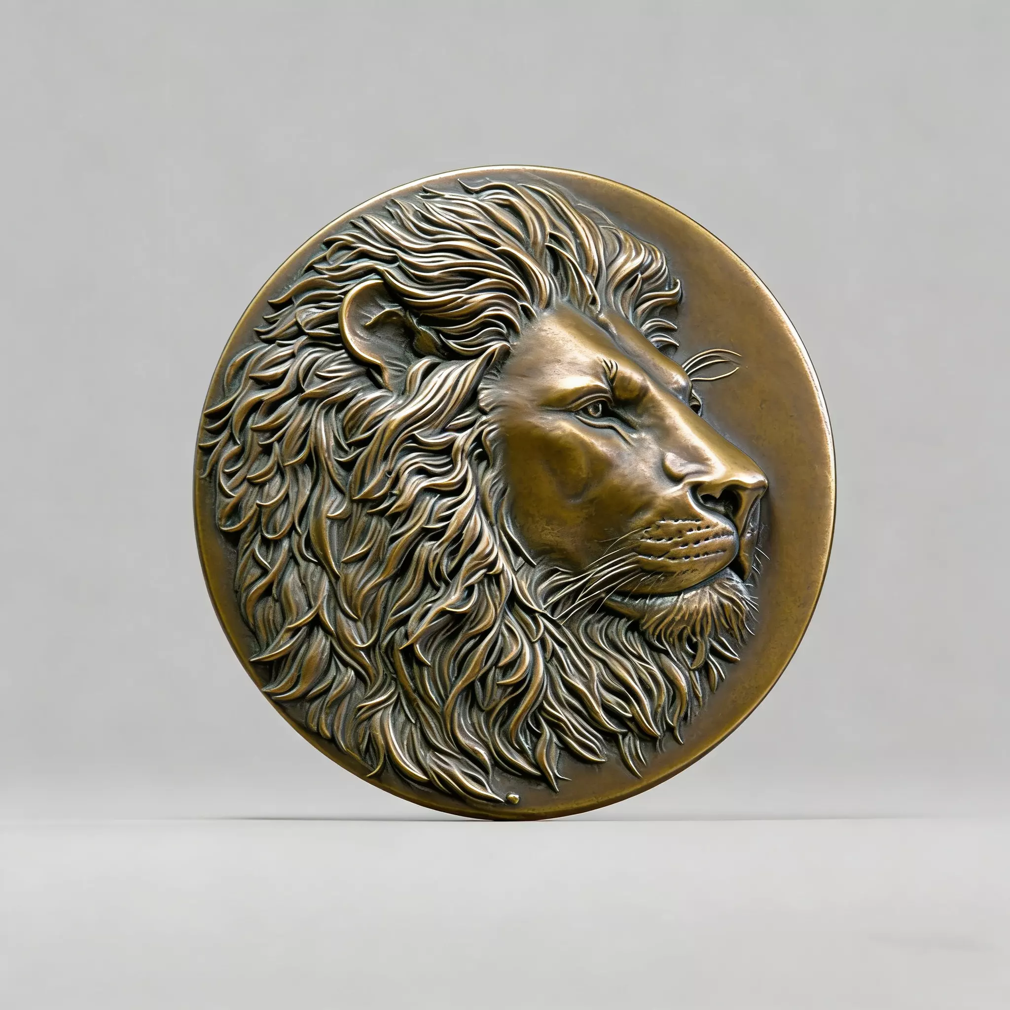 Lion Relief 3D print model