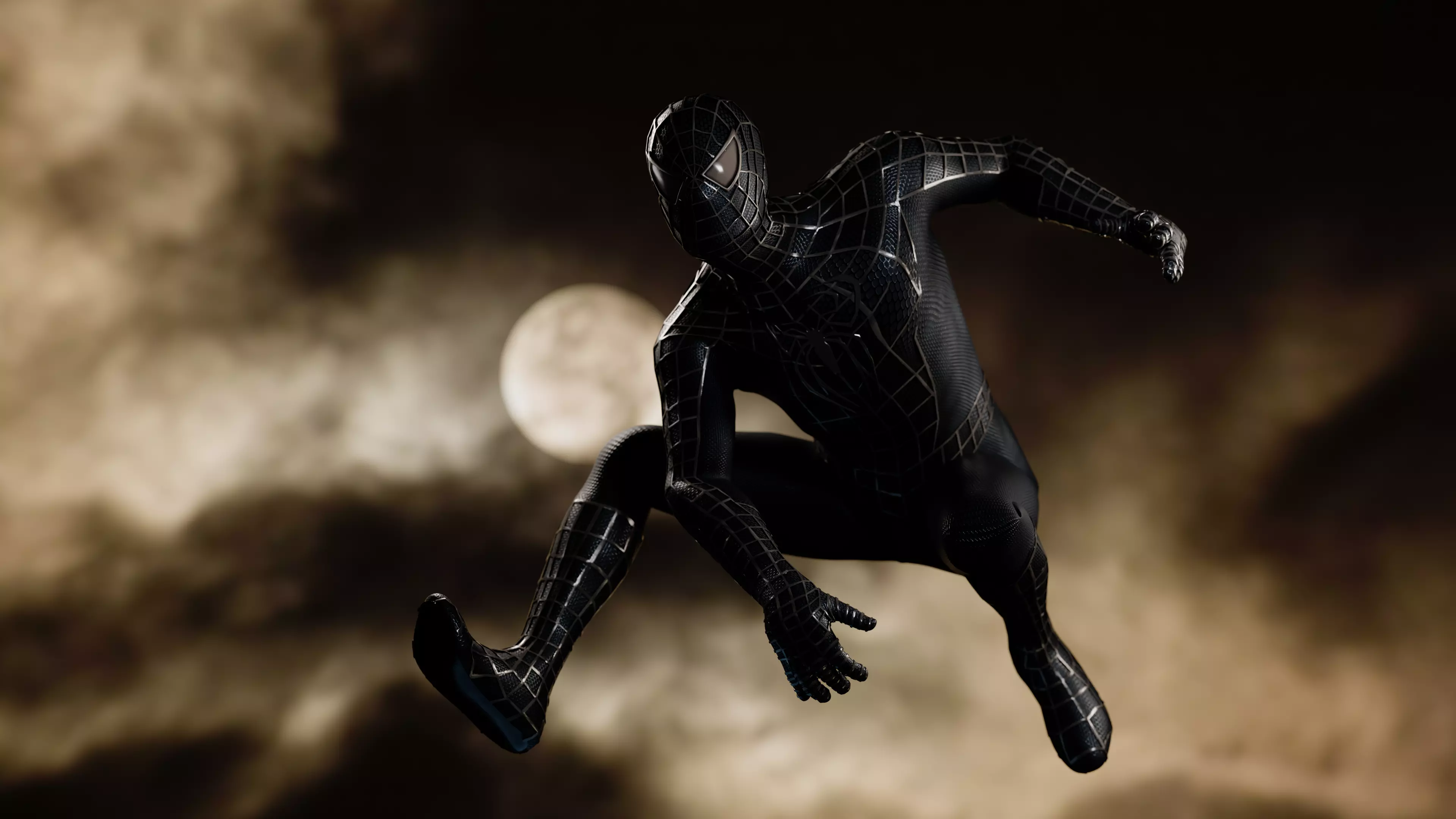 Black Suited Spider-Man 2007 Film Character Free 3D model