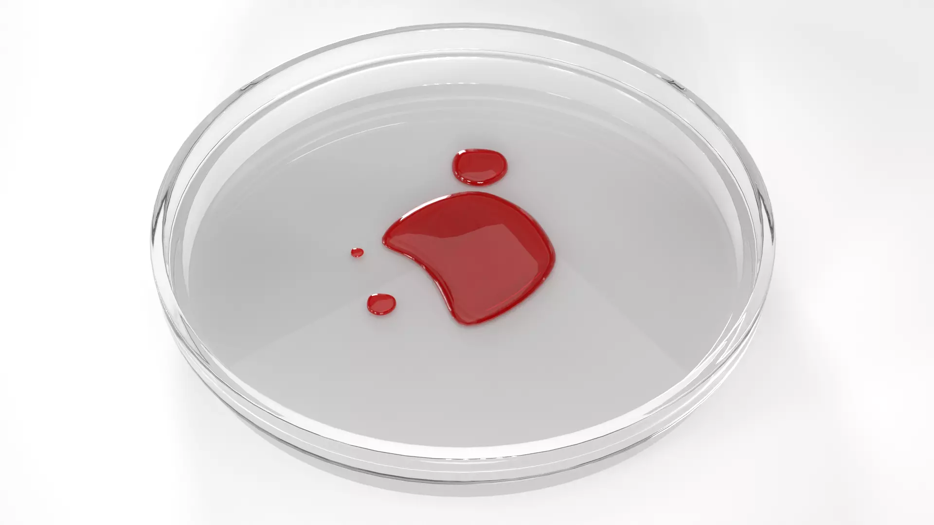 Petri Dish with Blood PBR 2 Low-poly 3D model