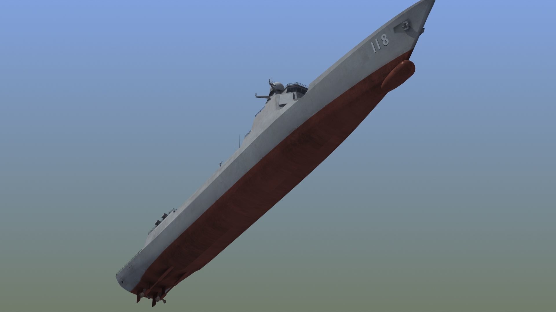 Chinese DDG 052D Destroyer 3D model_26