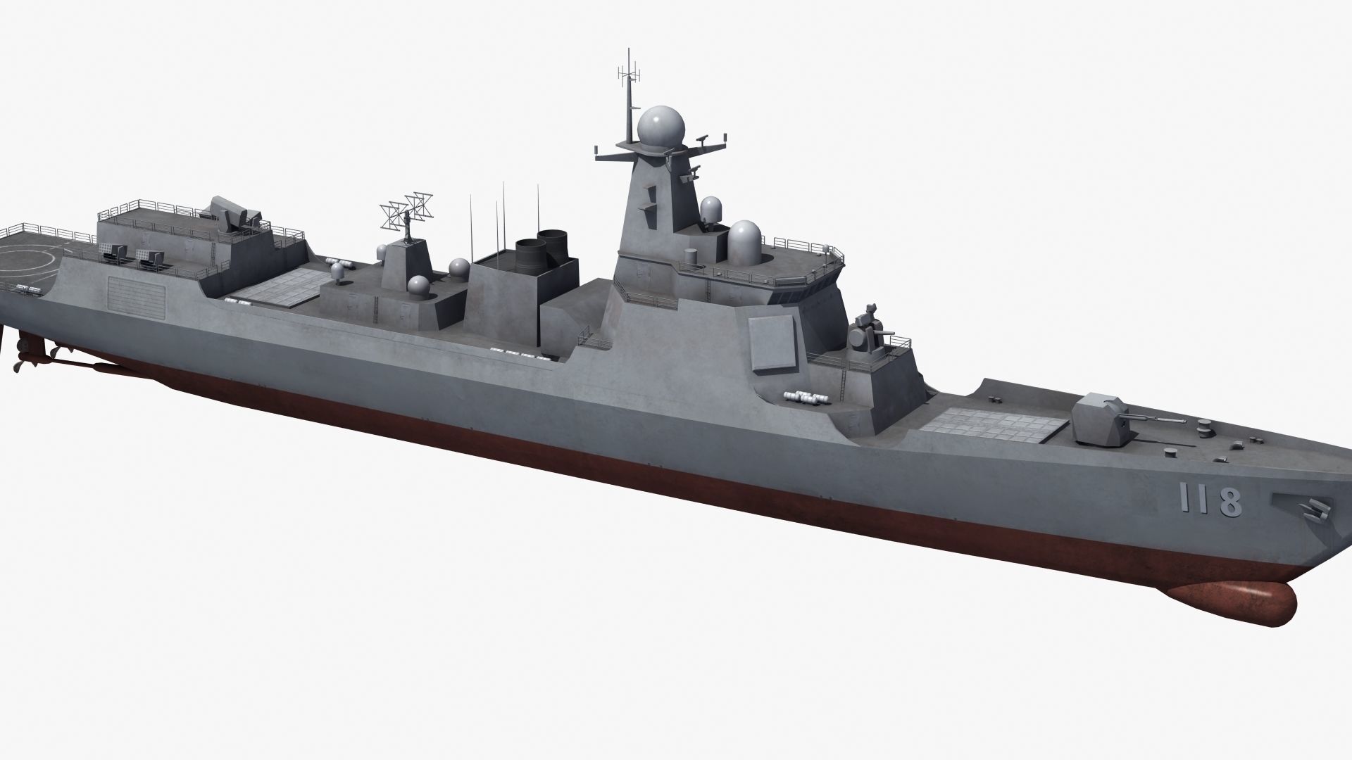 Chinese DDG 052D Destroyer 3D model_30