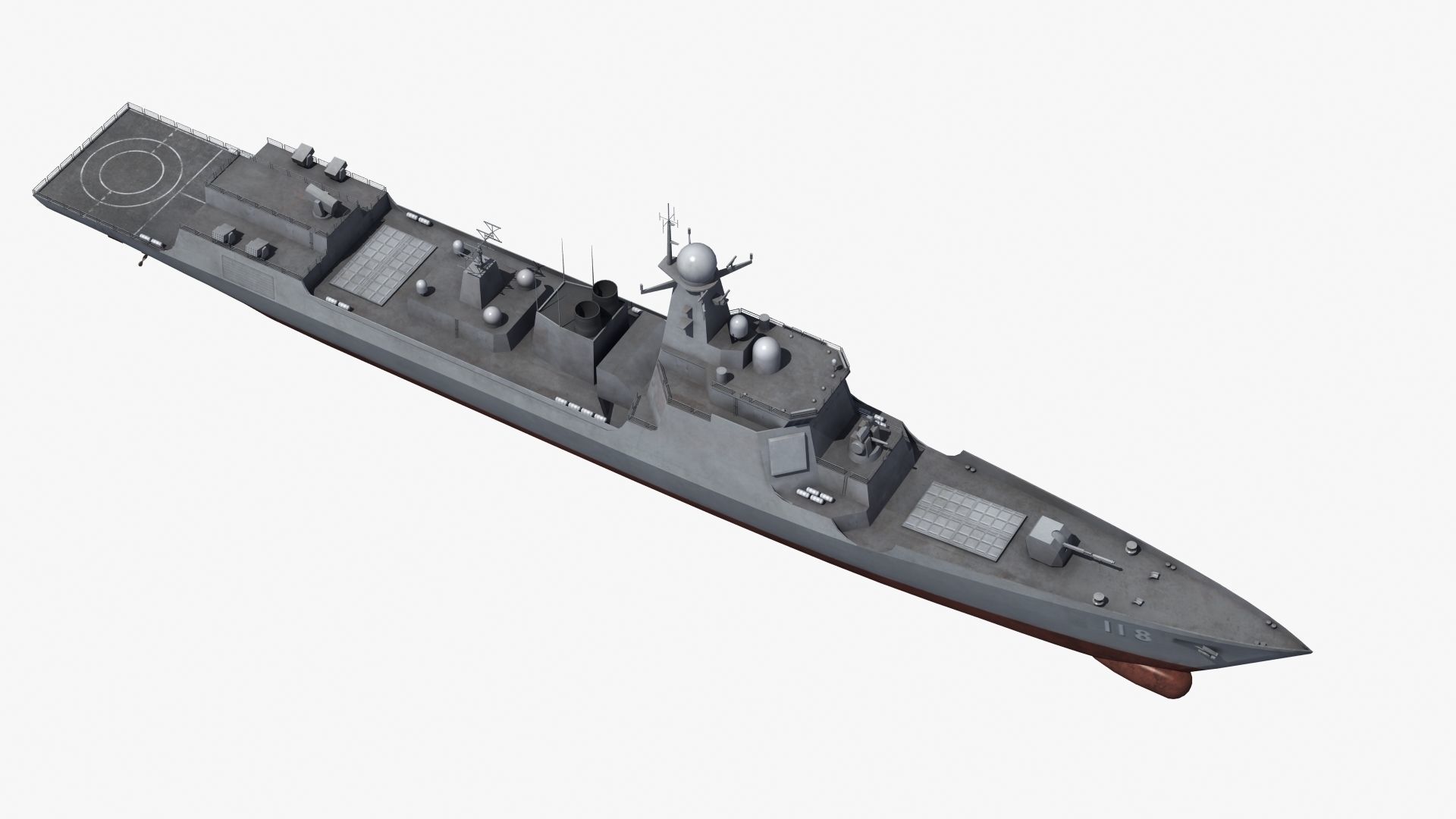 Chinese DDG 052D Destroyer 3D model_12