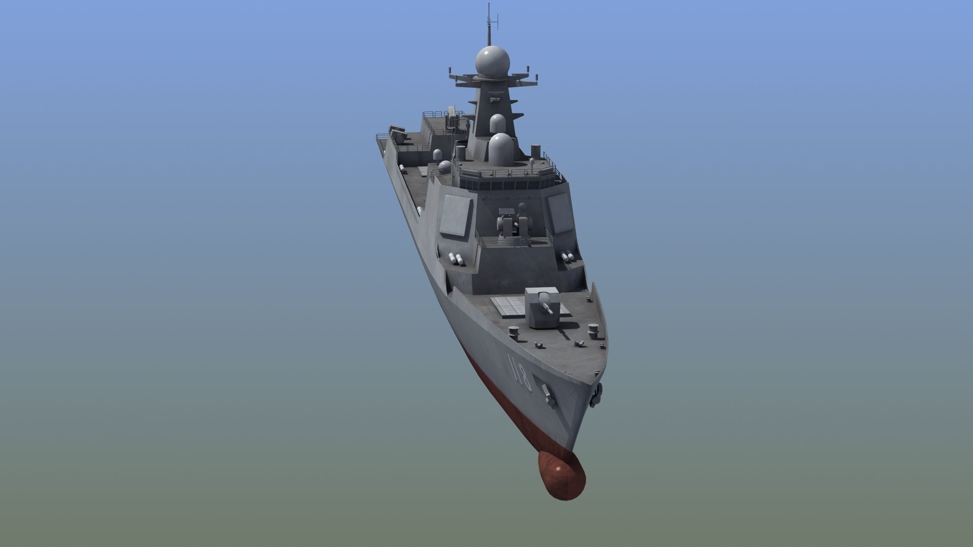 Chinese DDG 052D Destroyer 3D model_24