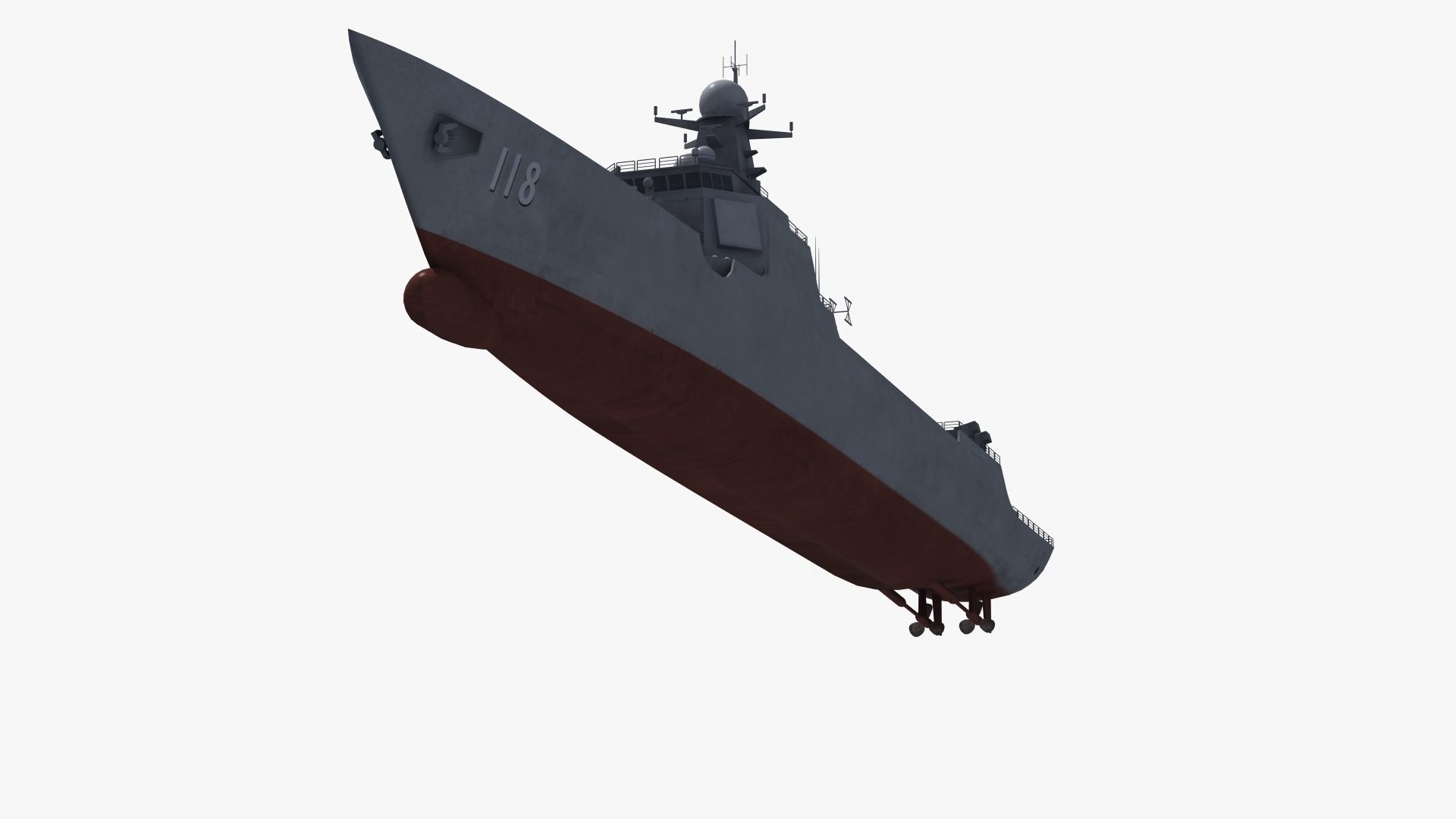 Chinese DDG 052D Destroyer 3D model_18