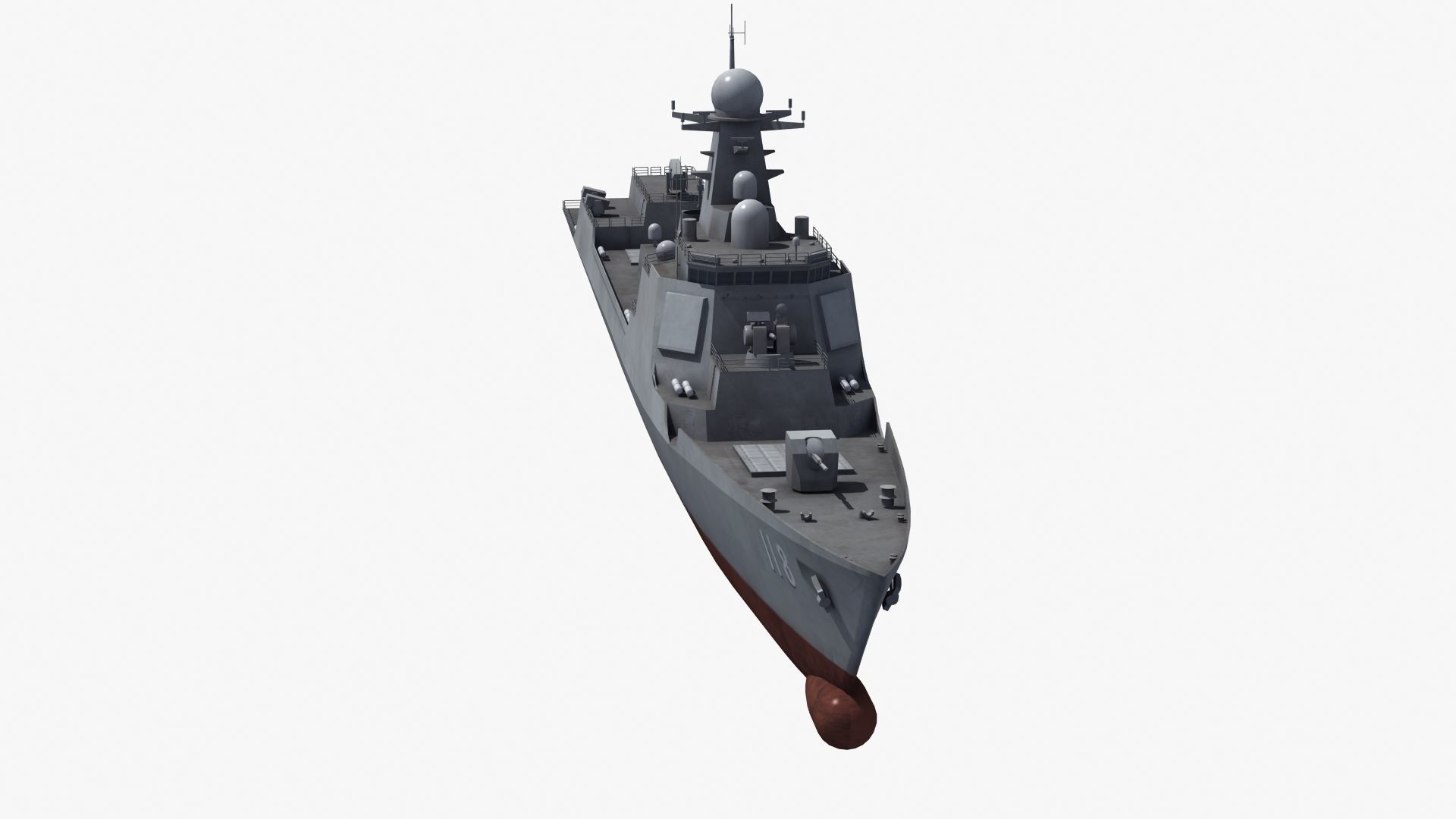 Chinese DDG 052D Destroyer 3D model_11